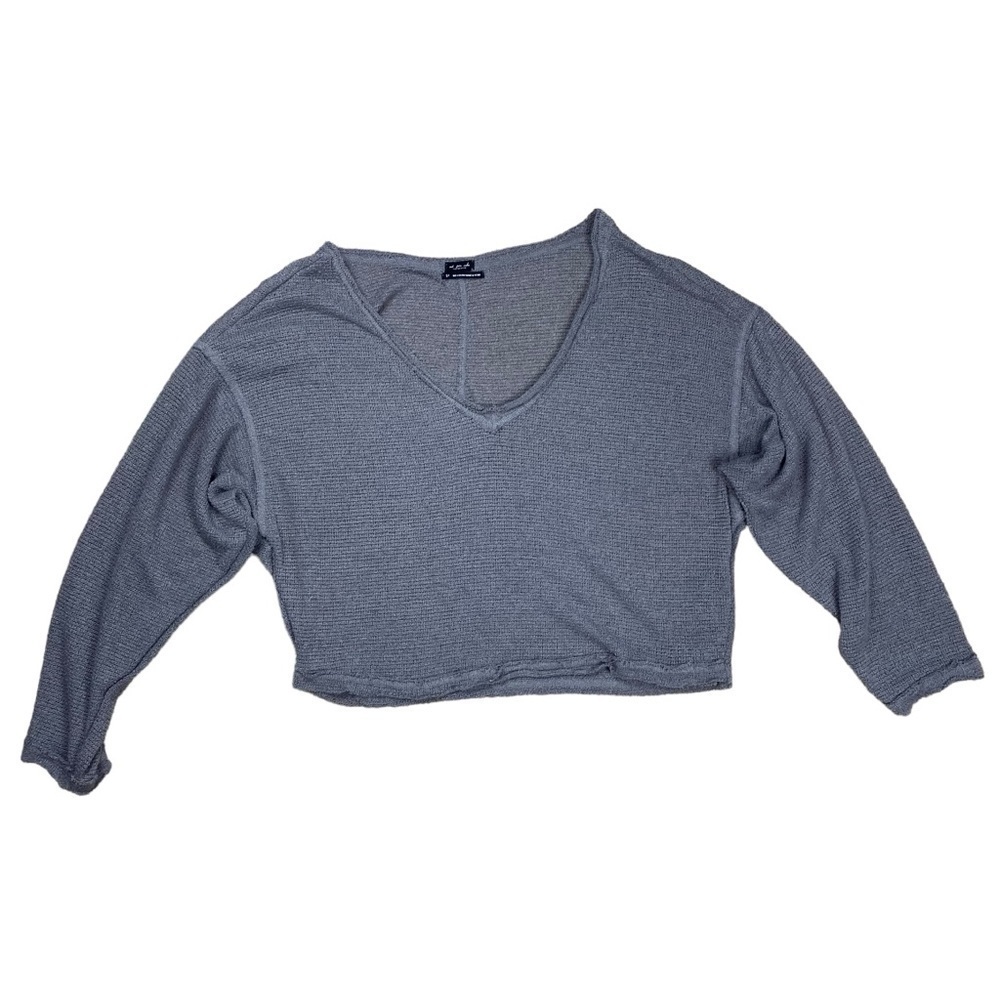 Urban Outfitters Cropped 3/4 Sleeve Knit Top